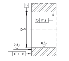 角接觸球軸承單元 ZKLFA1563-2Z, 雙向，螺釘安裝，兩側間隙密封