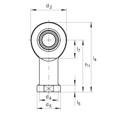 桿端軸承 GIR12-DO, 根據(jù) DIN ISO 12 240-4 標準，帶右旋內螺紋，需維護