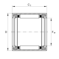開(kāi)式?jīng)_壓外圈滾針軸承 SCE2424-PP, 雙側(cè)唇密封，根據(jù) ABMA 18.2 - 1982，英制