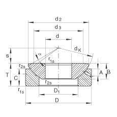 推力關(guān)節(jié)軸承 GE180-AX, 根據(jù) DIN ISO 12 240-3 標(biāo)準(zhǔn)，需維護(hù)