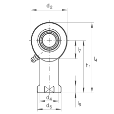 桿端軸承 GIL30-DO, 根據(jù) DIN ISO 12 240-4 標準，帶左旋內(nèi)螺紋，需維護
