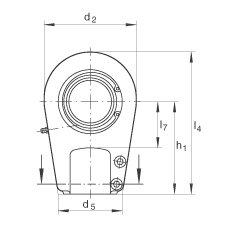 液壓桿端軸承 GIHRK70-DO, 根據 DIN ISO 12 240-4 標準，帶右旋螺紋夾緊裝置，需維護