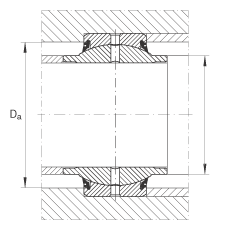 關(guān)節(jié)軸承 GE20-HO-2RS, 根據(jù) DIN ISO 12 240-1 標準, 需維護，兩側(cè)唇密封